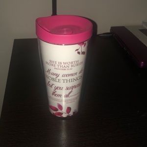 Pink proverbs 31 woman tumbler cup bottle
